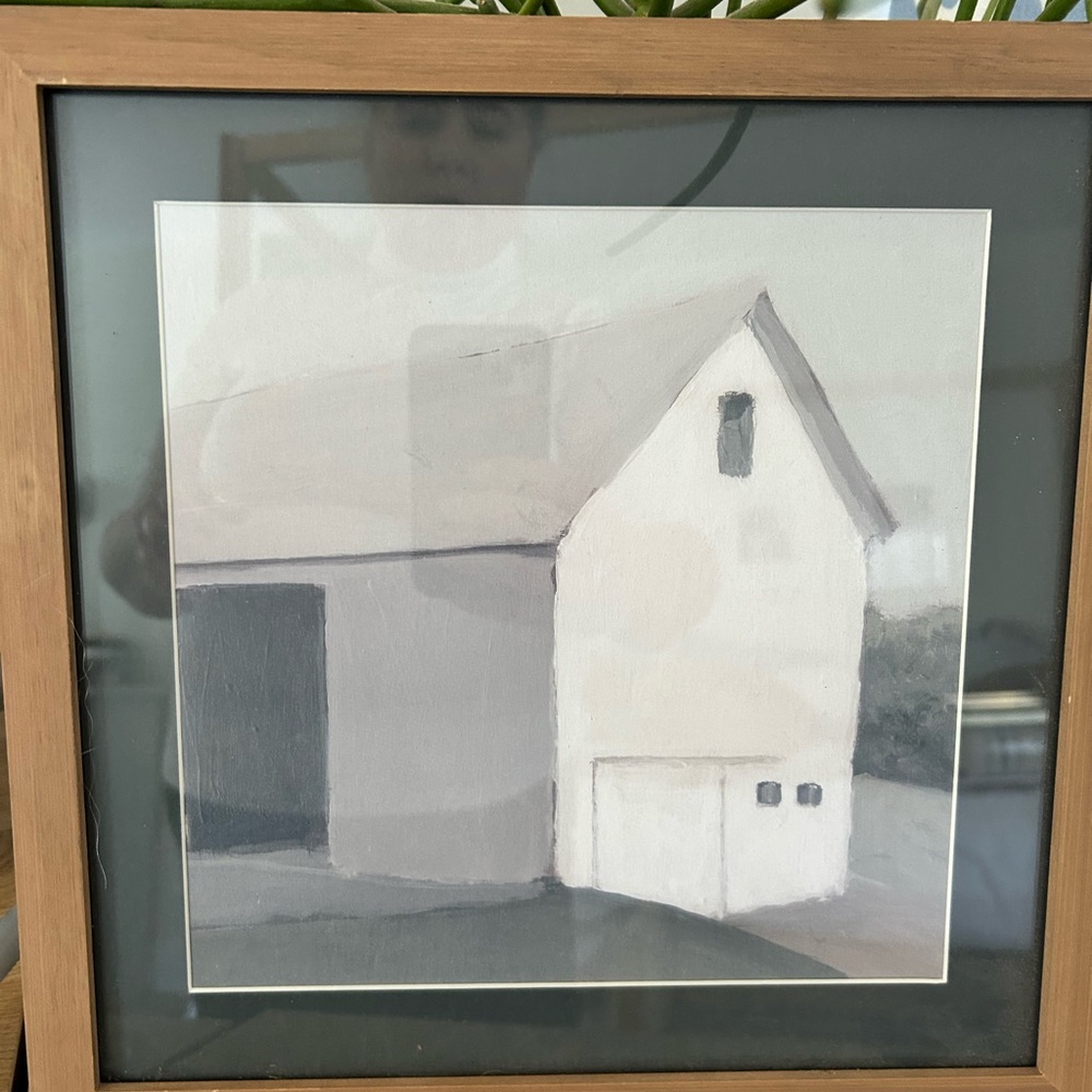 Hearth & Hand Rustic Barn Art in Gray and White
